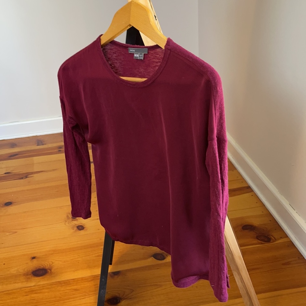 Vince Maroon Blouse